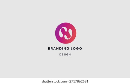 Vector inicial simple del logotipo de la letra N