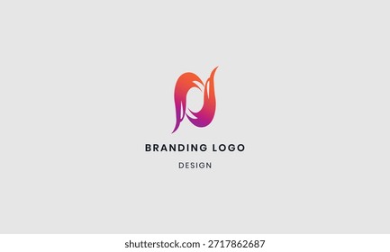 Vector inicial simple del logotipo de la letra N