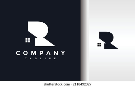 Simple Initial R Home Logo