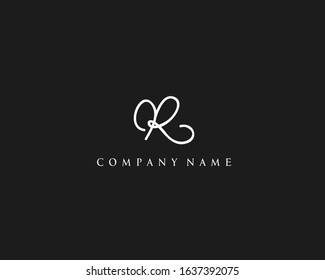 simple initial R letter design logo template