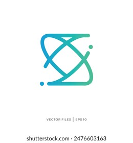 simple initial S bio science logo design