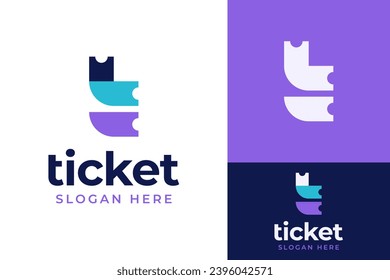 Einfache Vorlage für das Design des Logodesigns für das T-Ticket-Event-Festival