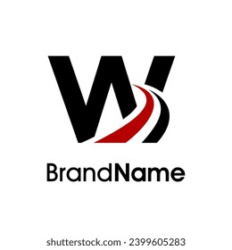 Simple Initial W Combine with Road icon in two color. Logo Good for company related delivery, construction, travel and transportation.