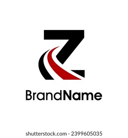 Simple Initial Z Combine with Road icon in two color. Logo Good for company related delivery, construction, travel and transportation.