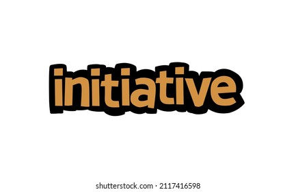 simple INITIATIVE writing text design