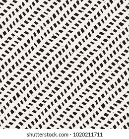 Simple ink geometric pattern. Monochrome black and white strokes background. Hand drawn ink brushed texture for your design