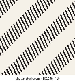 Simple ink geometric pattern. Monochrome black and white strokes background. Hand drawn ink brushed texture for your design