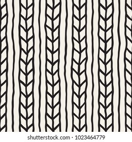 Simple ink geometric pattern. Monochrome black and white strokes background. Hand drawn ink brushed texture for your design