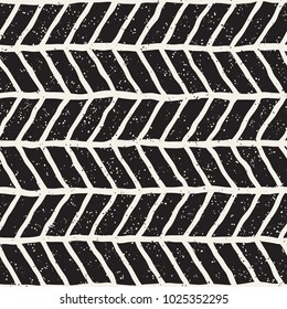 Simple ink geometric pattern. Monochrome black and white strokes background. Hand drawn ink brushed texture for your design