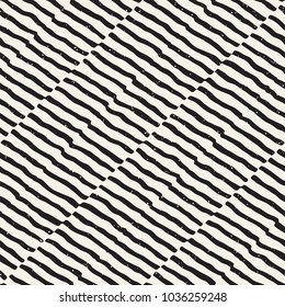 Simple ink geometric pattern. Monochrome black and white strokes background. Hand drawn ink brushed texture for your design