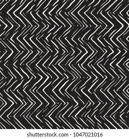 Simple ink geometric pattern. Monochrome black and white strokes background. Hand drawn ink texture for your design