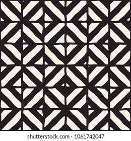 Simple ink geometric pattern. Monochrome black and white strokes background. Hand drawn ink brushed texture for your design