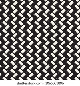 Simple ink geometric pattern. Monochrome black and white strokes background. Hand drawn ink brushed texture for your design