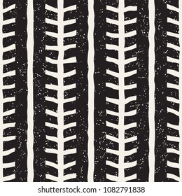 Simple ink geometric pattern. Monochrome black and white strokes background. Hand drawn ink brushed texture for your design