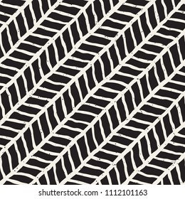 Simple ink geometric pattern. Monochrome black and white strokes background. Hand drawn ink brushed texture for your design