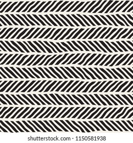 Simple ink geometric pattern. Monochrome black and white strokes background. Hand drawn ink brushed texture for your design