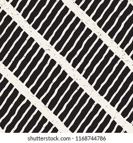 Simple ink geometric pattern. Monochrome black and white strokes background. Hand drawn ink brushed texture for your design
