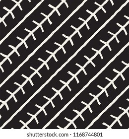 Simple ink geometric pattern. Monochrome black and white strokes background. Hand drawn ink brushed texture for your design
