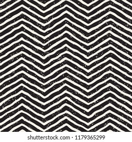 Simple ink geometric pattern. Monochrome black and white strokes background. Hand drawn ink brushed texture for your design