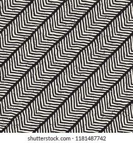 Simple ink geometric pattern. Monochrome black and white strokes background. Hand drawn ink brushed texture for your design