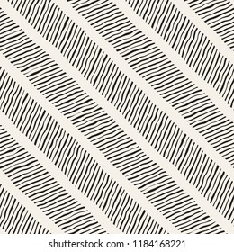 Simple ink geometric pattern. Monochrome black and white strokes background. Hand drawn ink brushed texture for your design