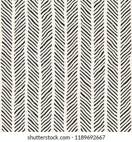 Simple ink geometric pattern. Monochrome black and white strokes background. Hand drawn ink brushed texture for your design