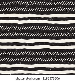 Simple ink geometric pattern. Monochrome black and white strokes background. Hand drawn ink texture for your design
