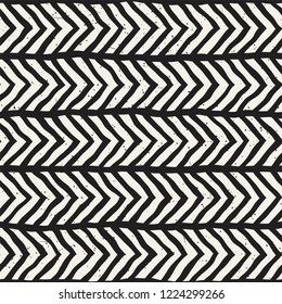 Simple ink geometric pattern. Monochrome black and white strokes background. Hand drawn ink brushed texture for your design