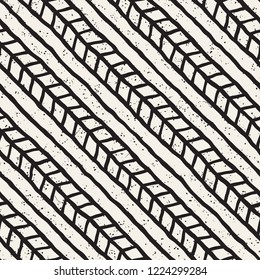 Simple ink geometric pattern. Monochrome black and white strokes background. Hand drawn ink brushed texture for your design