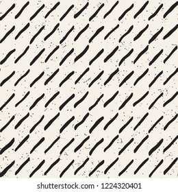 Simple ink geometric pattern. Monochrome black and white strokes background. Hand drawn ink texture for your design