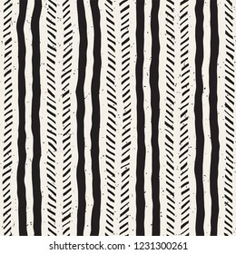 Simple ink geometric pattern. Monochrome black and white strokes background. Hand drawn ink brushed texture for your design