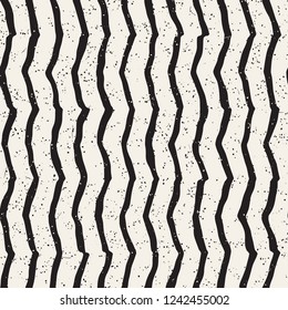 Simple ink geometric pattern. Monochrome black and white strokes background. Hand drawn ink brushed texture for your design