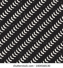 Simple ink geometric pattern. Monochrome black and white strokes background. Hand drawn ink brushed texture for your design
