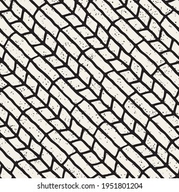 Simple ink geometric pattern. Monochrome black and white strokes background. Hand drawn ink texture for your design