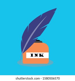 Simple INK logo vektor flat design
