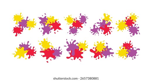 Juego de Tinta Splash Multicolor Simple