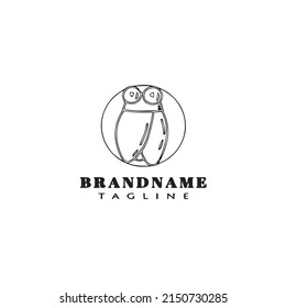 simple insect animal logo cartoon icon design template black modern isolated vector illustration