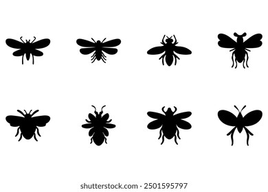 Simple insect illustration design set
