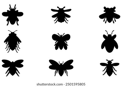Simple insect illustration design set