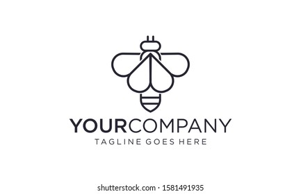 Simple insect logo design vector	
