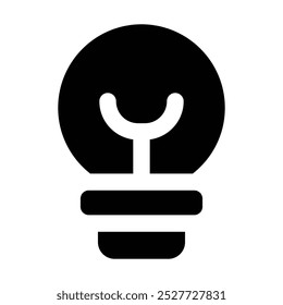 Simple Inspiration glyph icon. The icon can be used for websites, print templates, presentation templates, illustrations, etc	