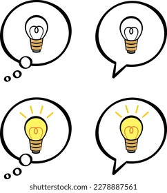 Einfache Inspirationslampe Sprechblase Set