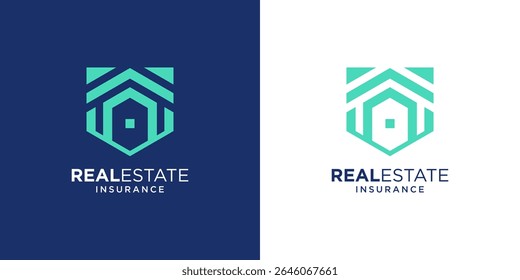 Diseños sencillos de logotipos de seguros. Logo de la propiedad del escudo Abstractas.