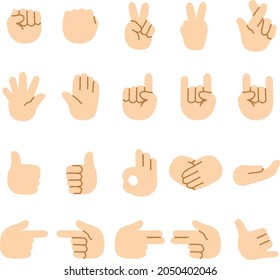 Simple and intend hands symbol that everyone could immediately understand after saw them. Could be use as marking icon for note, calendar and informal documents, website's icon also add in invitation