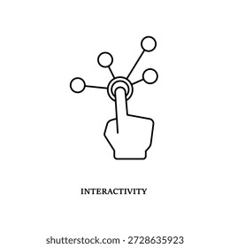 Icono de Interactividad simple para redes sociales, App y Diseño web. Ilustración vectorial, Eps 10.