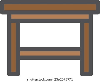 Simple interior goods color single item icon table