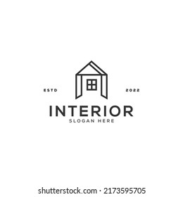 Simple Interior Logo Icon Vector Design Stock Vector (Royalty Free ...