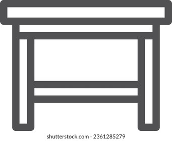 Simple interior supplies line drawing single item icon table