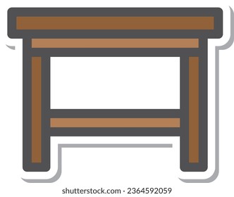 El interior simple proporciona una tabla de iconos de un solo elemento pegatina