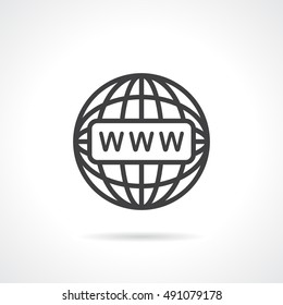 Simple internet icon. Universal internet icon. Vector Icon